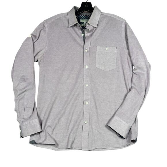 Ted Baker London Purple Textured Button-Up Shirt Size 3 (M) - Picture 2 of 9